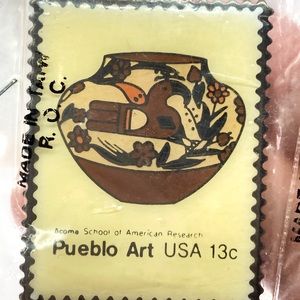 CLEARANCE! Vtg Pueblo Art 13 Cent Stamp USPS Acoma School of American Research